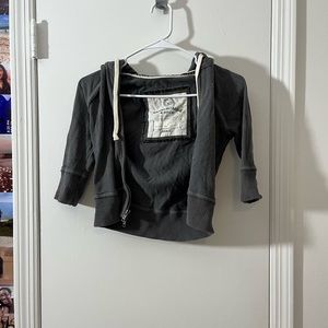 abercrombie&fitch 1/2 sleeve zip up hoodie